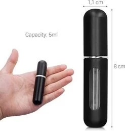 Navulbaar Parfum Flesje - Mini Parfumflesje- Hurbulbaar Parfumflesje- Hervulbare Verstuiver - Zwart - Aluminium - Spray 5 Navulbaar Parfum Flesje - Mini Parfumflesje- Hurbulbaar Parfumflesje- Hervulbare Verstuiver - Zwart - Aluminium - Spray -Parfum Promotiewinkel 1153x1200 1