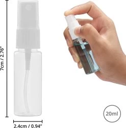 Belle Vous Mini 20ml Verstuiver Spray Flesjes (30 Pak) - Fijne Mist Spray Flesjes Met Doppen - Navulbaar Anti Lek Plastic Fles Voor Schoonmaken, Parfums, Essentiele Oliën – Reisformaat -Parfum Promotiewinkel 1176x1200 1