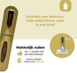 Cetins - Parfum Verstuiver Navulbaar - Mini Parfum Flesje - Reisflesje – Goud -Parfum Promotiewinkel 1200x1146 2