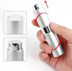 Scenty - Parfum Verstuiver Navulbaar - Mini Parfum Flesje - Reisflesje - Zilver -Parfum Promotiewinkel 1200x1183