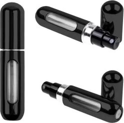 Fuzi Tools - Parfum Verstuiver - 5ML - Zwart - Hervulbaar - Reisflesje - Mini Parfum Flesje -Parfum Promotiewinkel 1200x1184 5