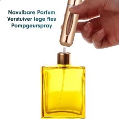Merkloos Parfum Spray - Navulbare Parfum Verstuiver - Navulling Voor Parfum - Parfumverstuiver - Goudkleurig -Parfum Promotiewinkel 1200x1200 188