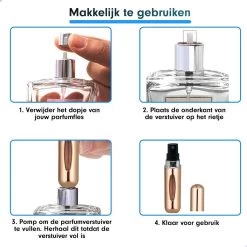 Merkloos Parfum Spray - Navulbare Parfum Verstuiver - Navulling Voor Parfum - Parfumverstuiver - Goudkleurig -Parfum Promotiewinkel 1200x1200 189
