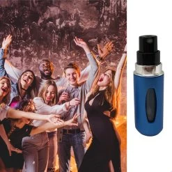 MaxedMore Navulbare Parfumverstuiver 5ml Blauw - 65 Keer Spraybare Parfum Verstuiver - Hervulbaar Tasverstuiver Voor Parfum - Meeneem Mini Geur Flesje Voor Op Reis - Lipstick Formaat Navulbaar Parfumflesje -Parfum Promotiewinkel 1200x1200 229