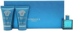 Versace - Eros Gift Of Mini 5 Ml, And Eros 25 Ml (After Shave Balm) Eros 25 Ml - Eau De Toilette - 5ML -Parfum Promotiewinkel 1200x522