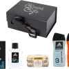 GreatGift® - Cadeaupakket Voor Hem - Adidas Geschenkset- Ferrero Rocher - Vaderdag - Voor Mannen - Cadeau Voor Hem - Cadeau - In Luxe Giftbox