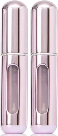 Lotis - Parfumverstuivers - Flesje Navulbaar - Metallic Roze 2-Pack