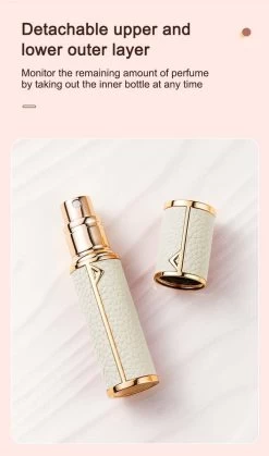 Hervulbare Parfumverstuiver-5ml-Mini Parfumverstuiver-Kleine Spuitfles Voor Parfum-Lege Parfumflesje Voor Op Reis Glasspray Draagbaar Parfumpakket Met Lederen Hoes - Mandarijn Groen -Parfum Promotiewinkel 707x1200 2